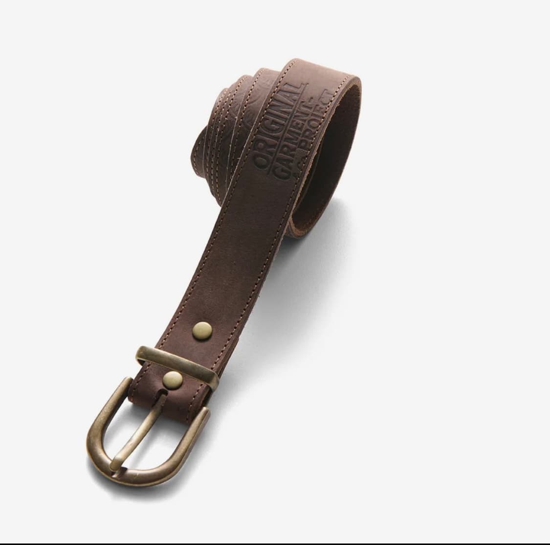 Carving Leather Belt Brown 상품이미지5