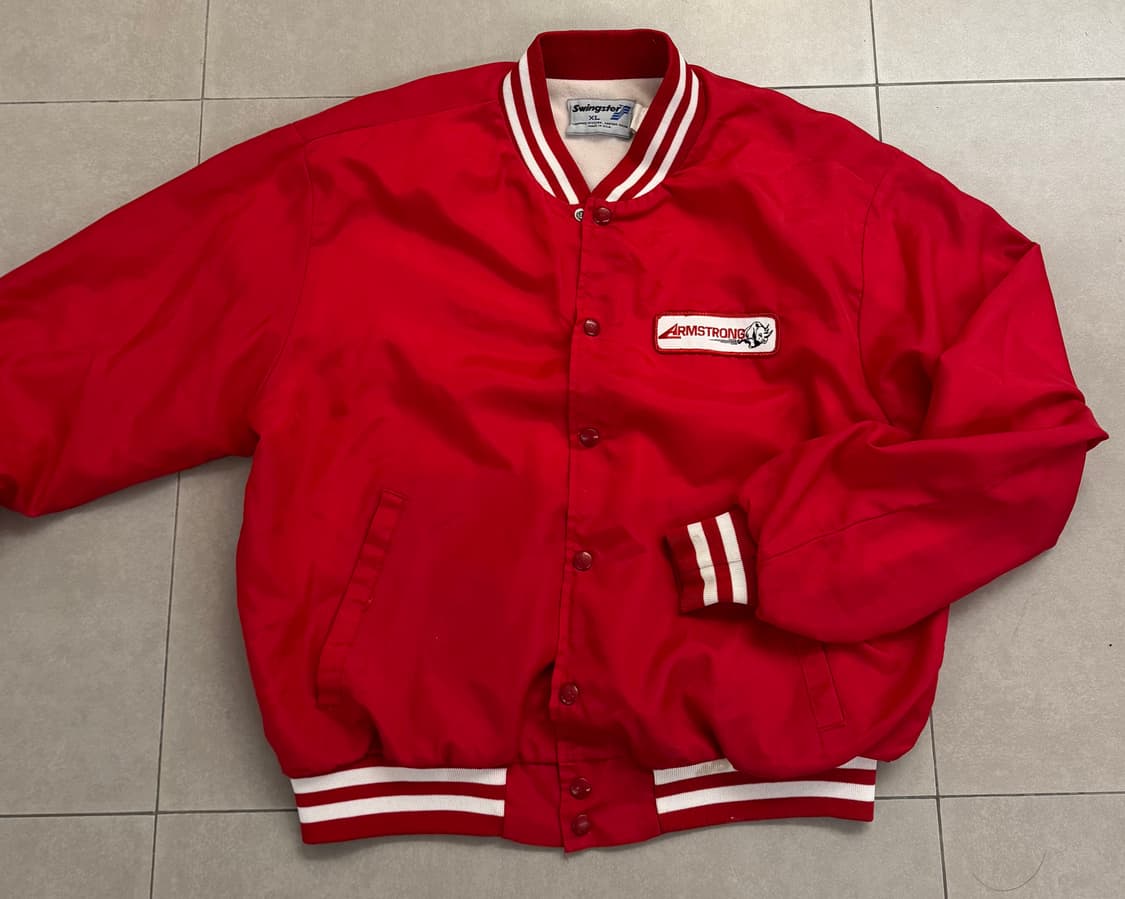 80‘s 빈티지 Swingster 나일론 봄버 자켓 XL 상품이미지2