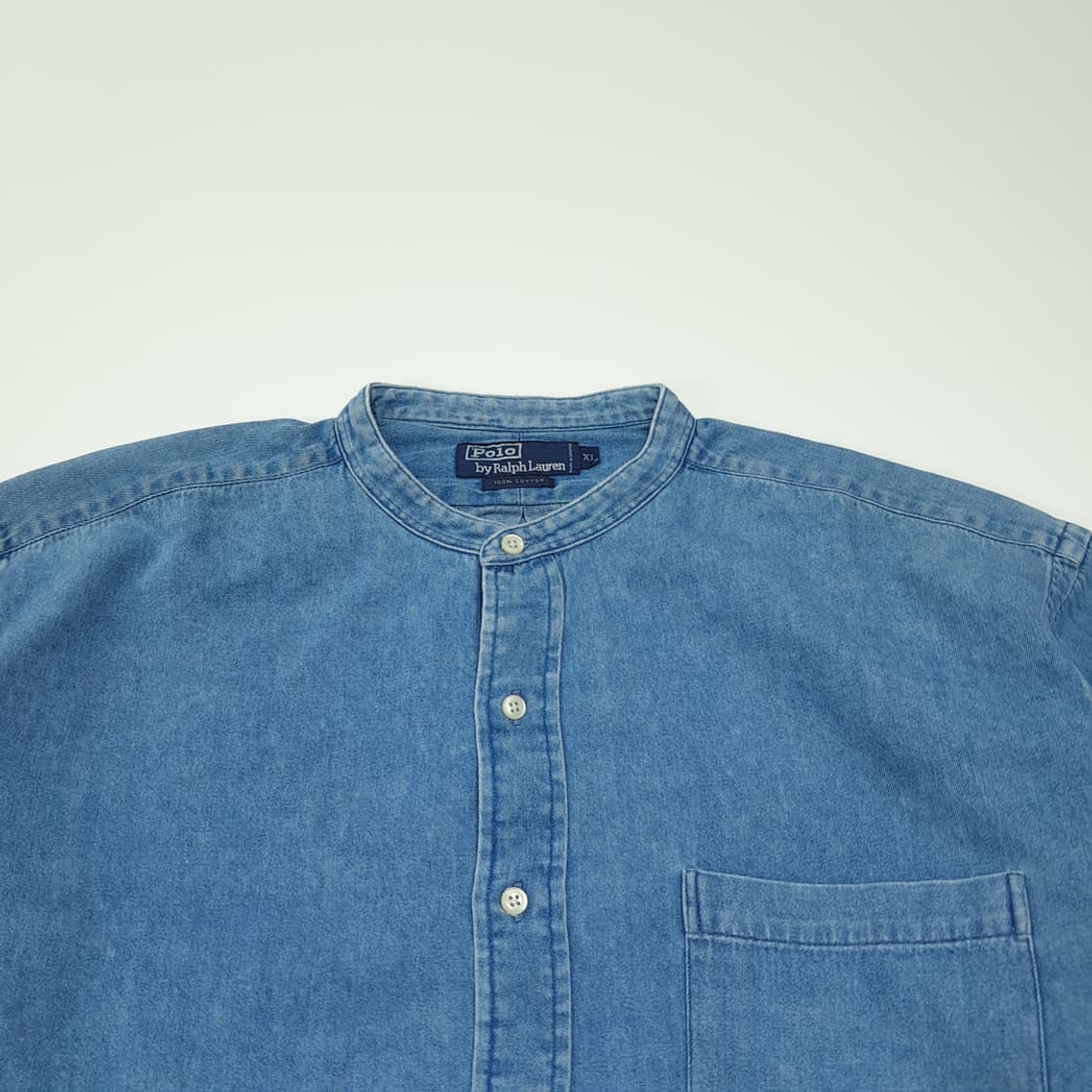 CL890 XL 폴로 90s 싱가포르판 차이나칼라 데님 셔츠 남방 상품이미지2