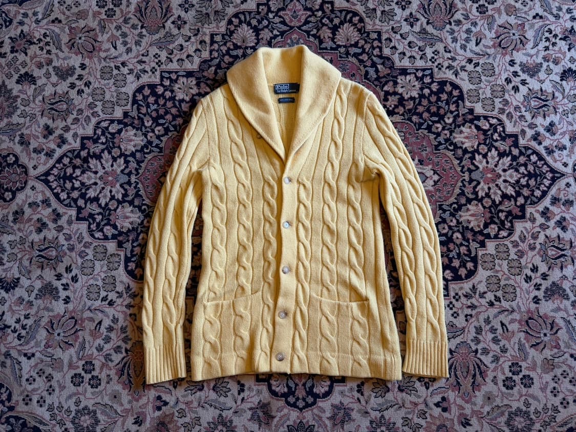 폴로 숄카라 케이블 가디건 남성100 상품이미지9