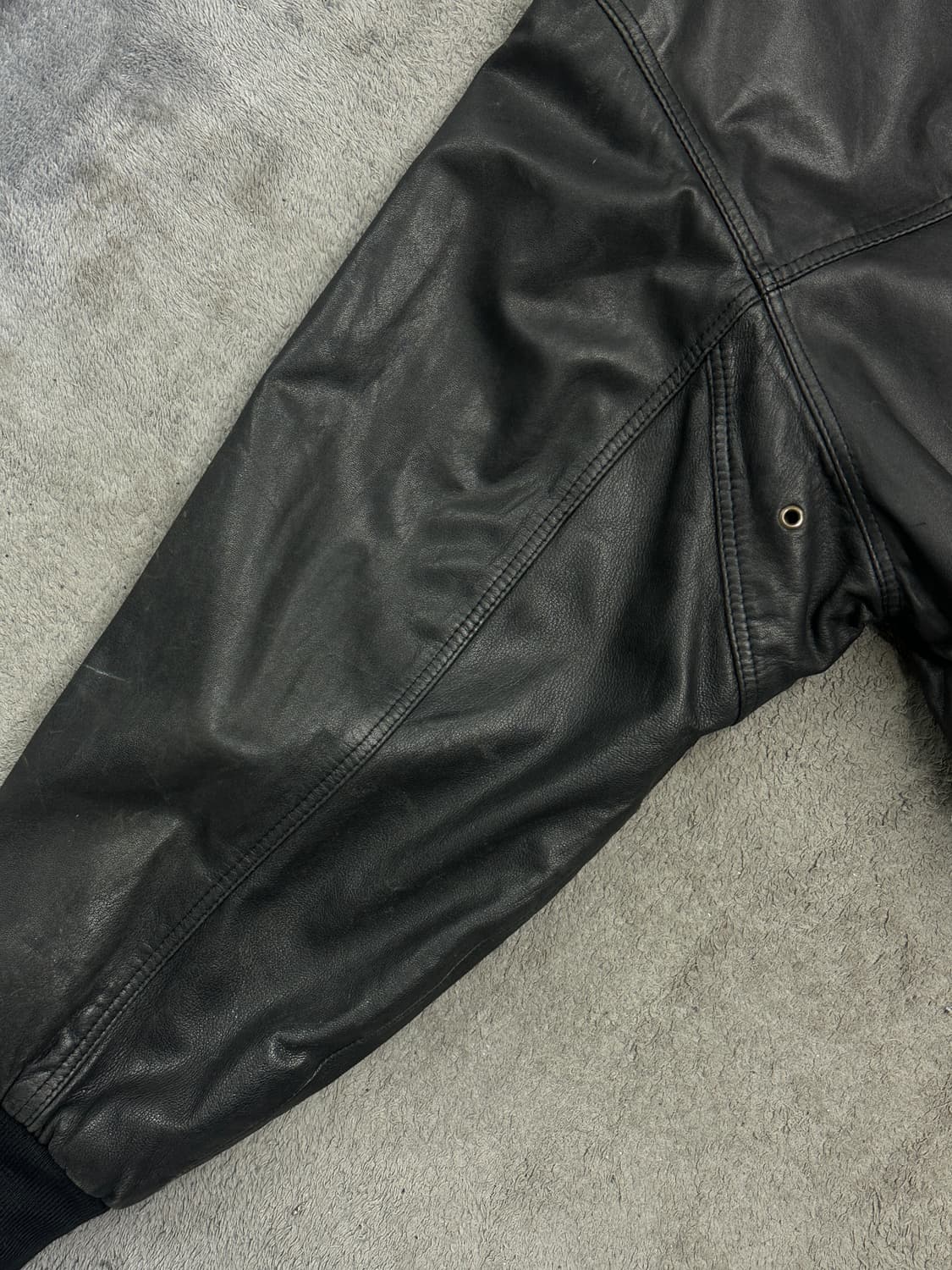 80s HUGO BOSS 레더 봄버 자켓 L 상품이미지7