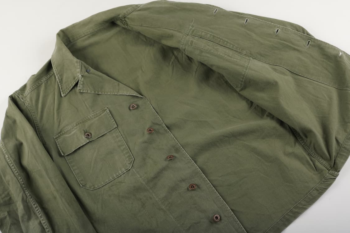 [L~XL] 40s 미군 M-47 HBT 유틸리티 셔츠 (월계수 단추) 상품이미지6