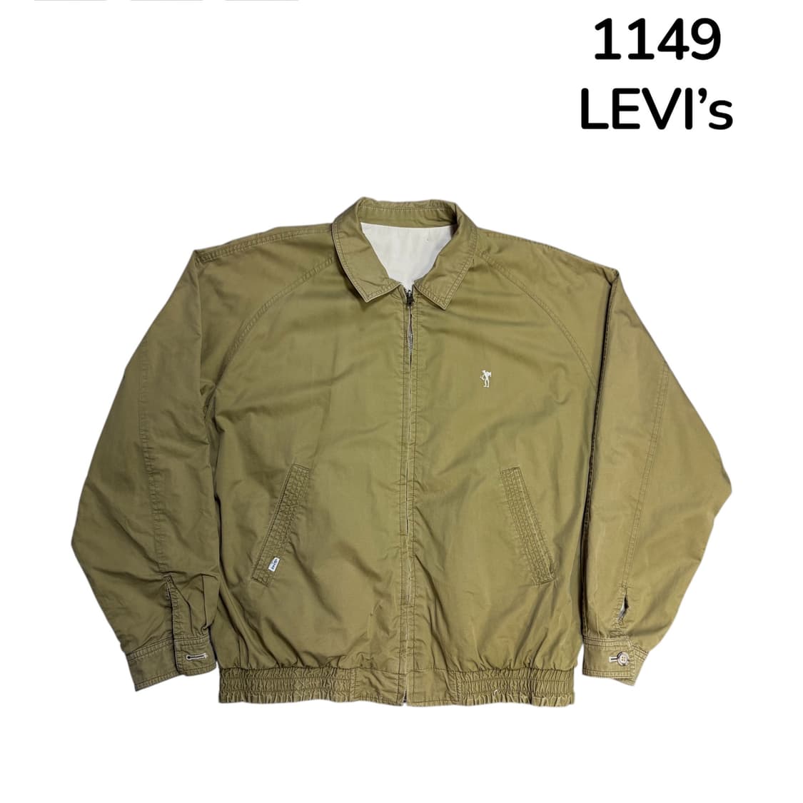  90s 리바이스 양면 카키 베이지 리버시블 블루종 자켓 잠바  상품이미지3