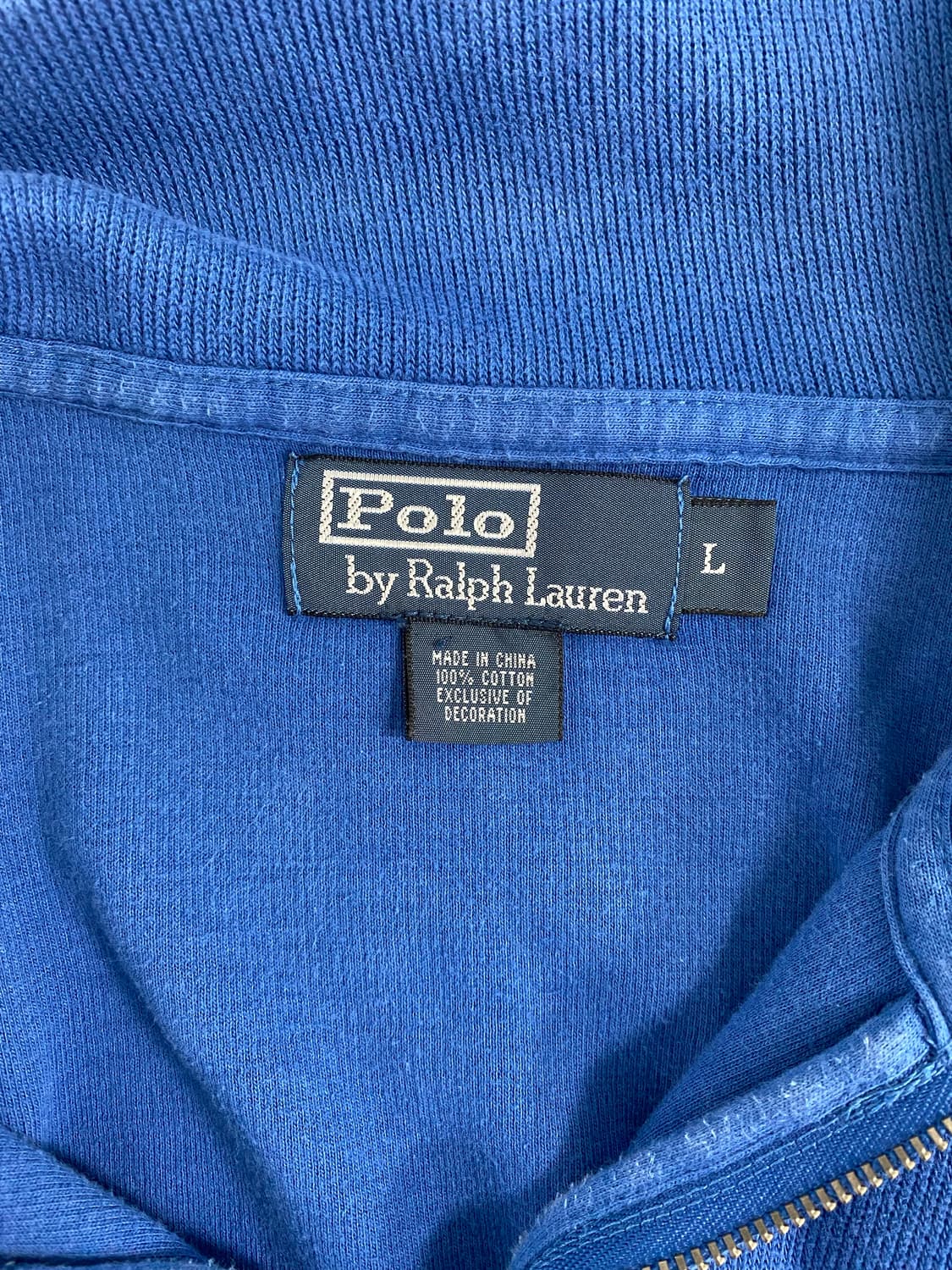 폴로 랄프로렌 블루 하프집업 니트 스웨터 L 상품이미지3