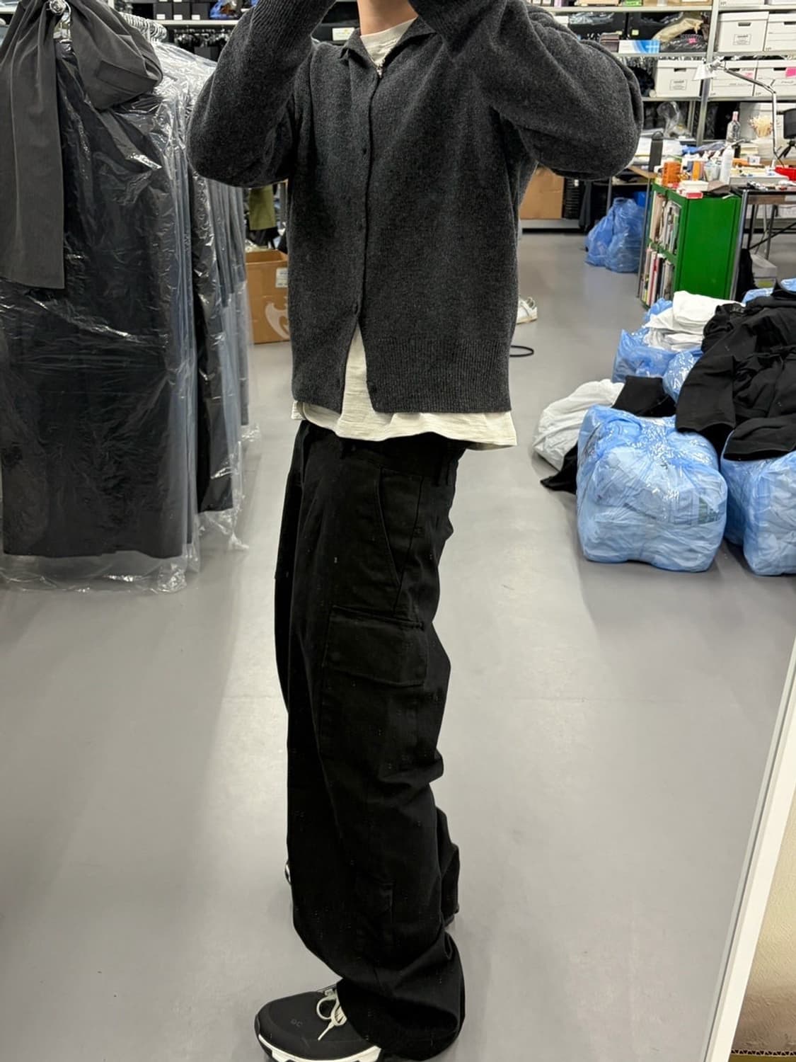 Mudule 머듈 MER 카고 팬츠 noir E fit 블랙 상품이미지1