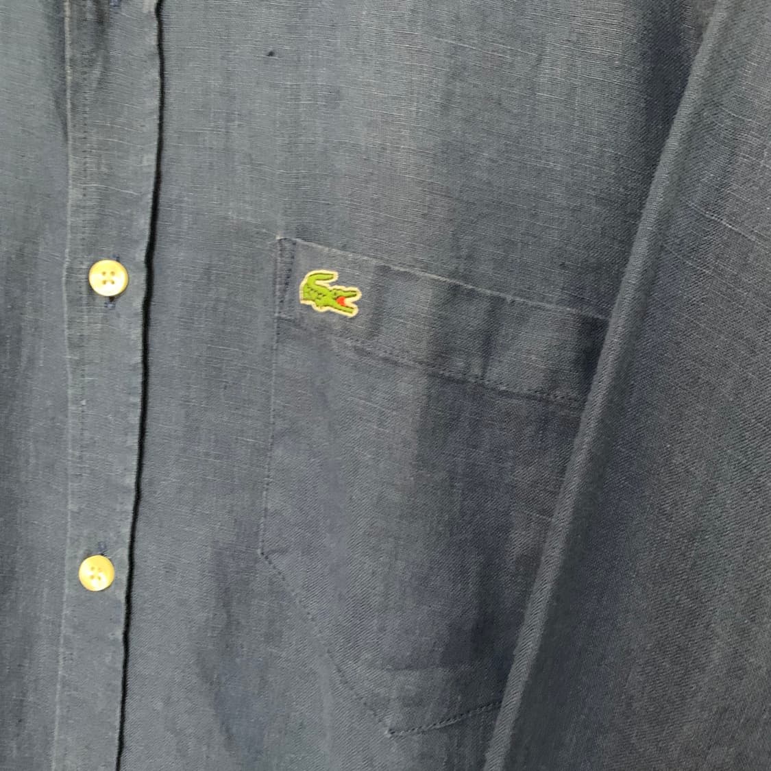 L 라코스테 레귤러핏 린넨 가먼트워싱 셔츠 남방 상품이미지4