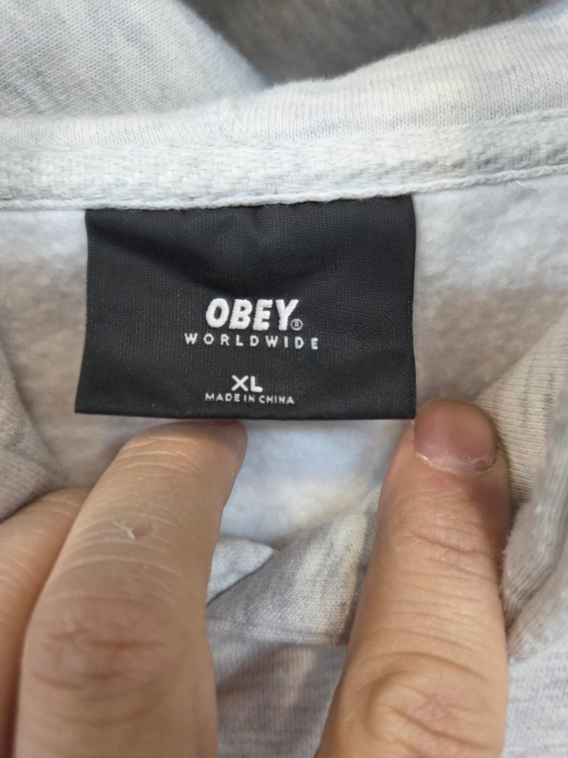 오베이 아이콘 페이스 기모 후드티 xl 상품이미지3