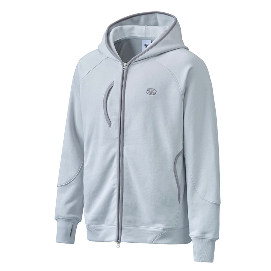 산산기어 24ss 후드 집업 라이트 그레이 1사이즈 상품이미지2