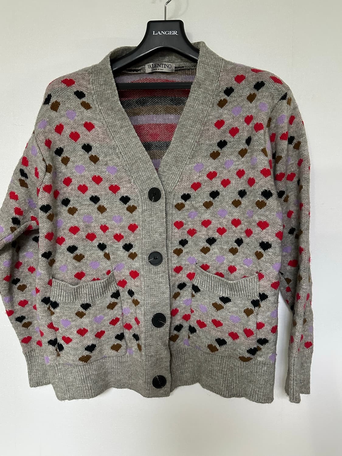 VALENTINO 땡땡이 패턴 가디건 상품이미지1