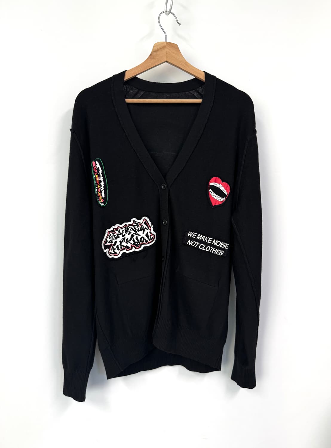 UNDERCOVER 언더커버 리버시블 패치 울 가디건 F 상품이미지1