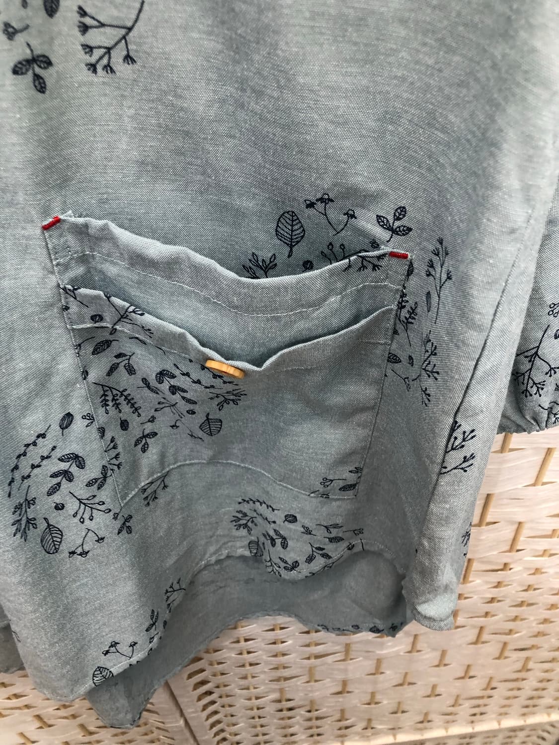 민트 패턴 블라우스 상품이미지2