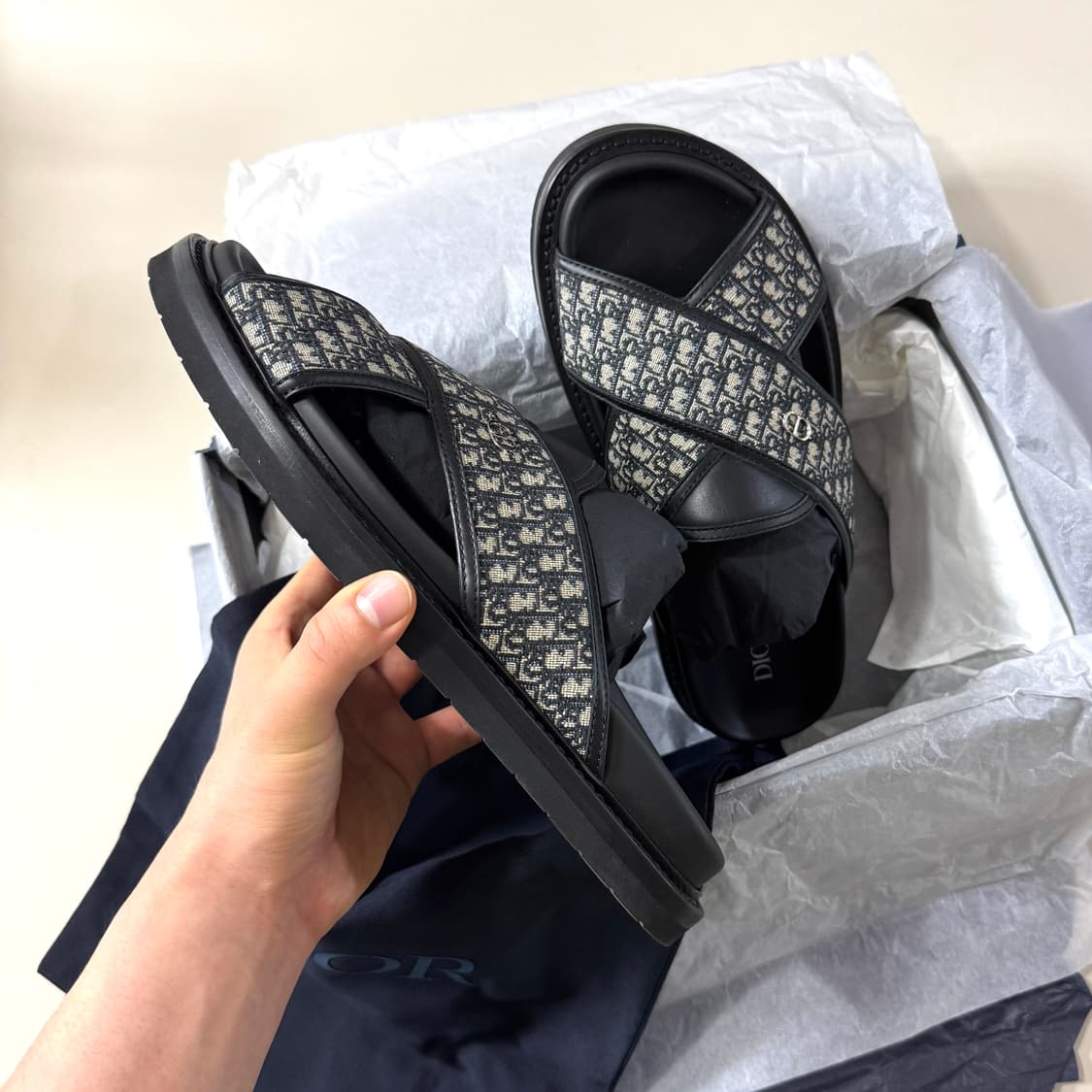 [백화점판/42]디올 오블리크 아쿠아 슬리퍼 상품이미지8