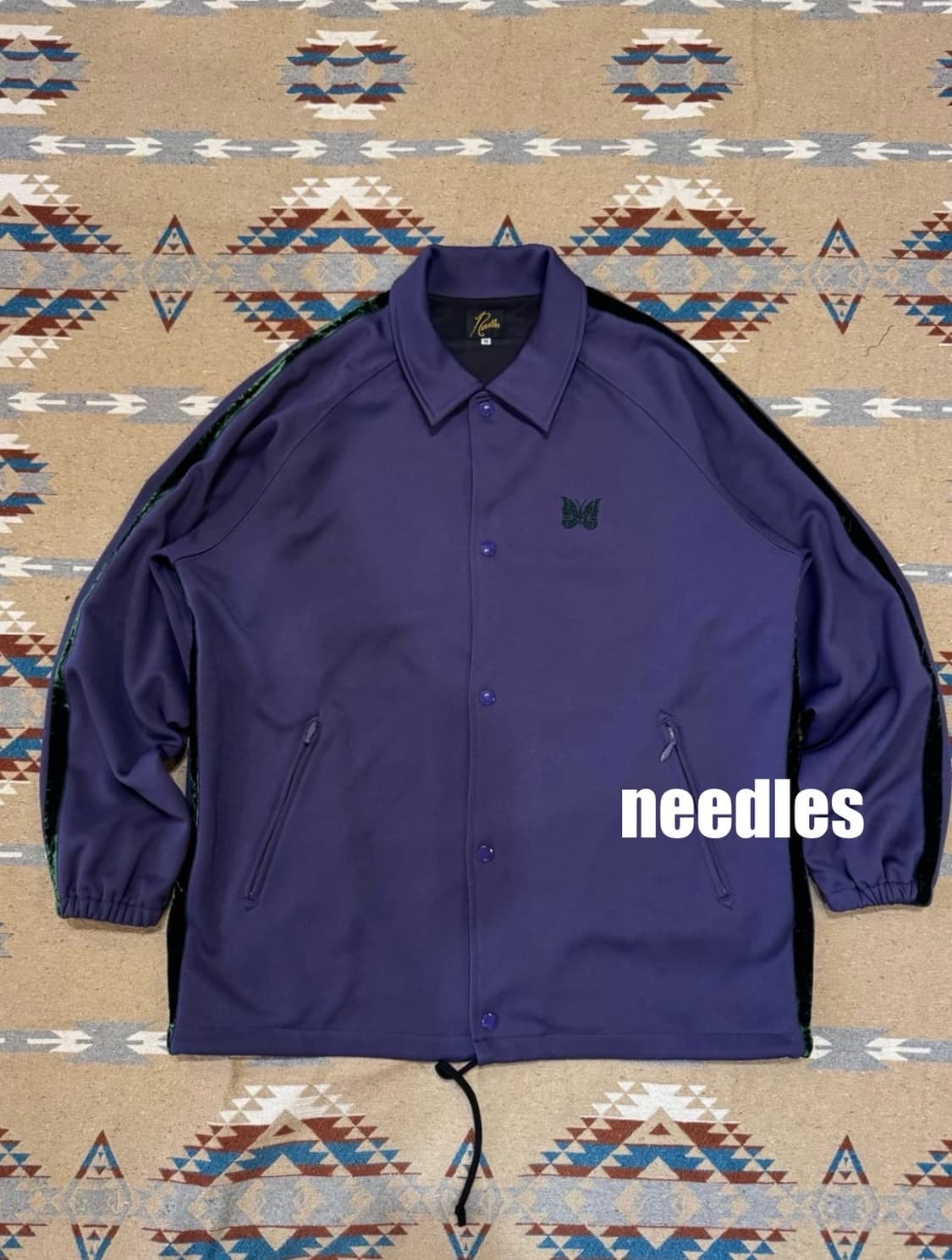 🖤블프할인 [M][100] 니들스 사이드라인 poly 코치자켓 퍼플 상품이미지1