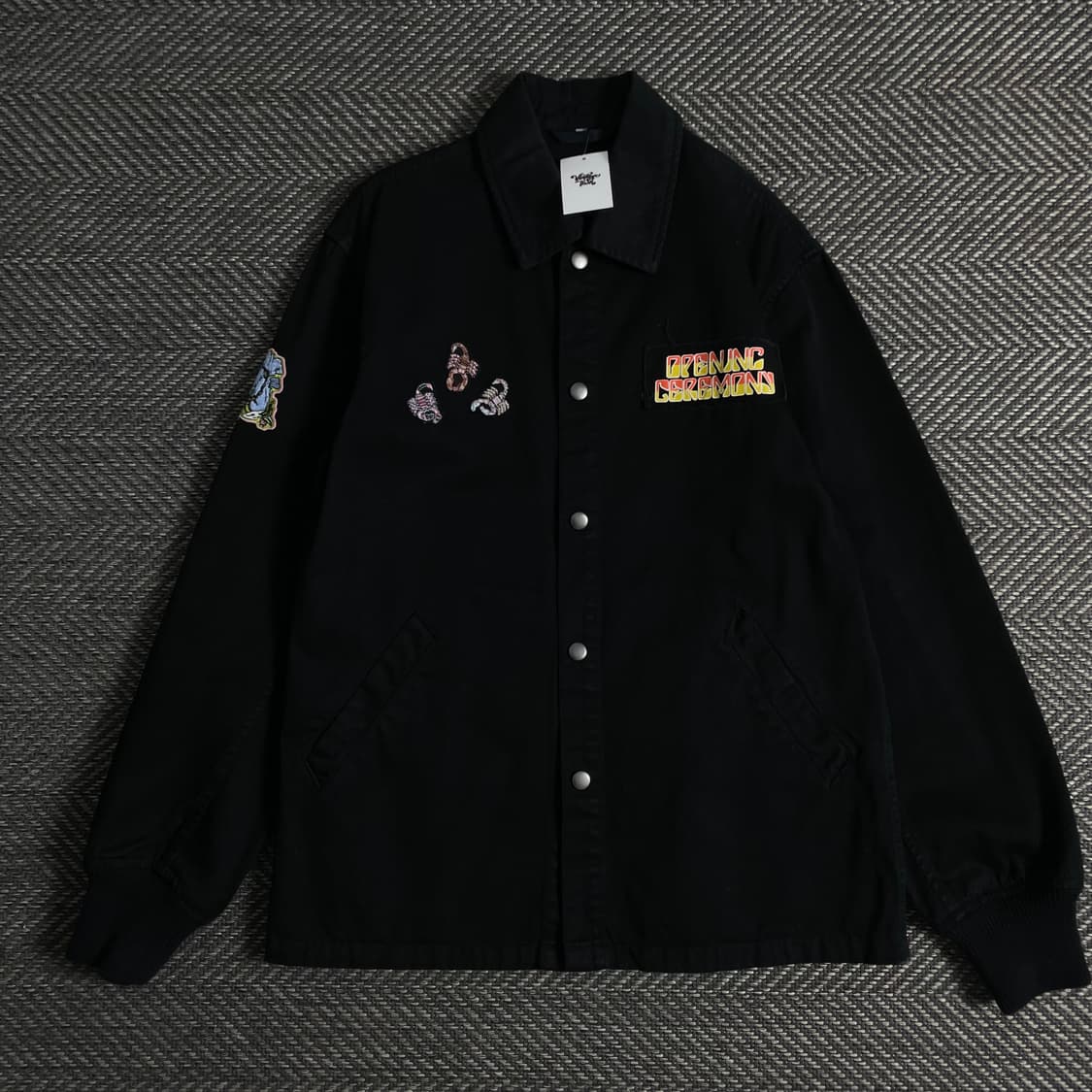오프닝 세레모니 빅로고 블랙 박시핏 워크 자켓y 3553 상품이미지3