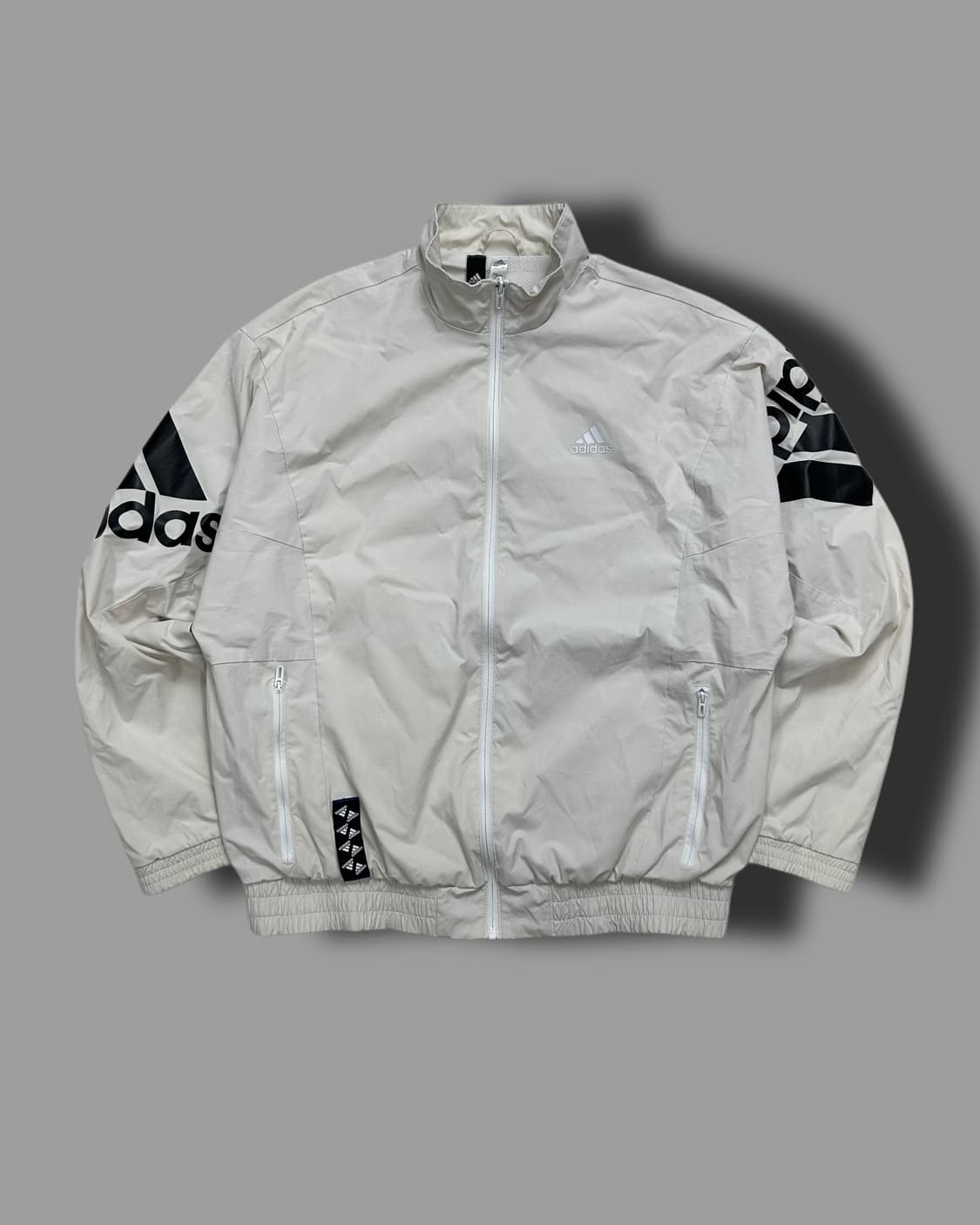 아디다스 크림 빅로고 우븐 바람막이 L 상품이미지4