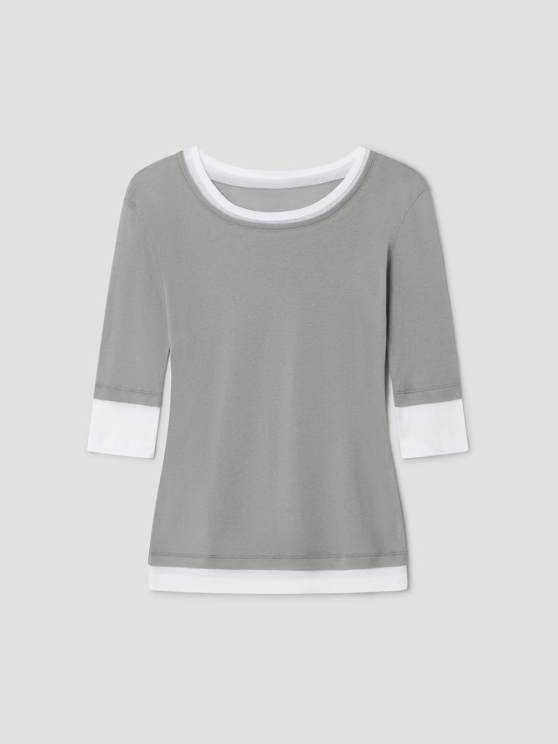 (XS,S,M) 기마구아스 Gemma 레이어드 티셔츠 탑 /그레이 상품이미지1