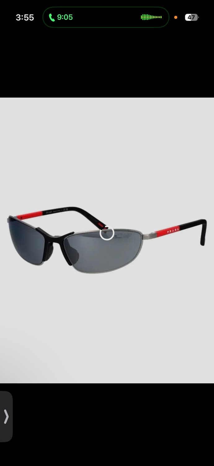 프라다 로고 템플 선글라스60 블랙 상품이미지1