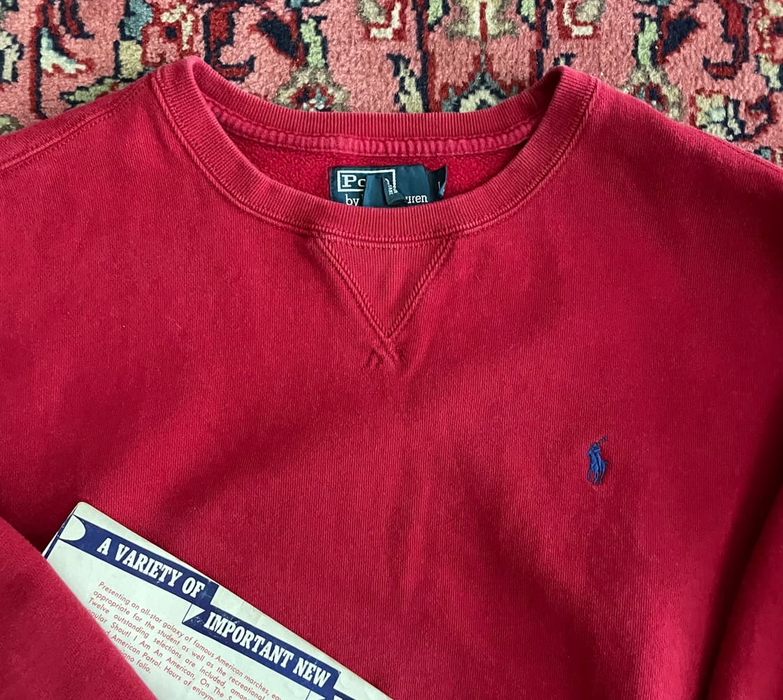 폴로 랄프로렌 레드 스웻셔츠 상품이미지2