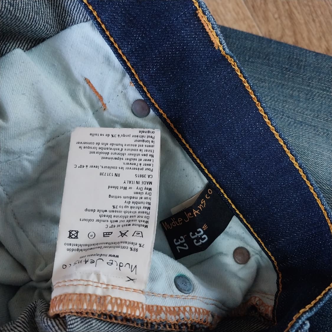 누디진 남성33 인치 스판 데님 상품이미지5