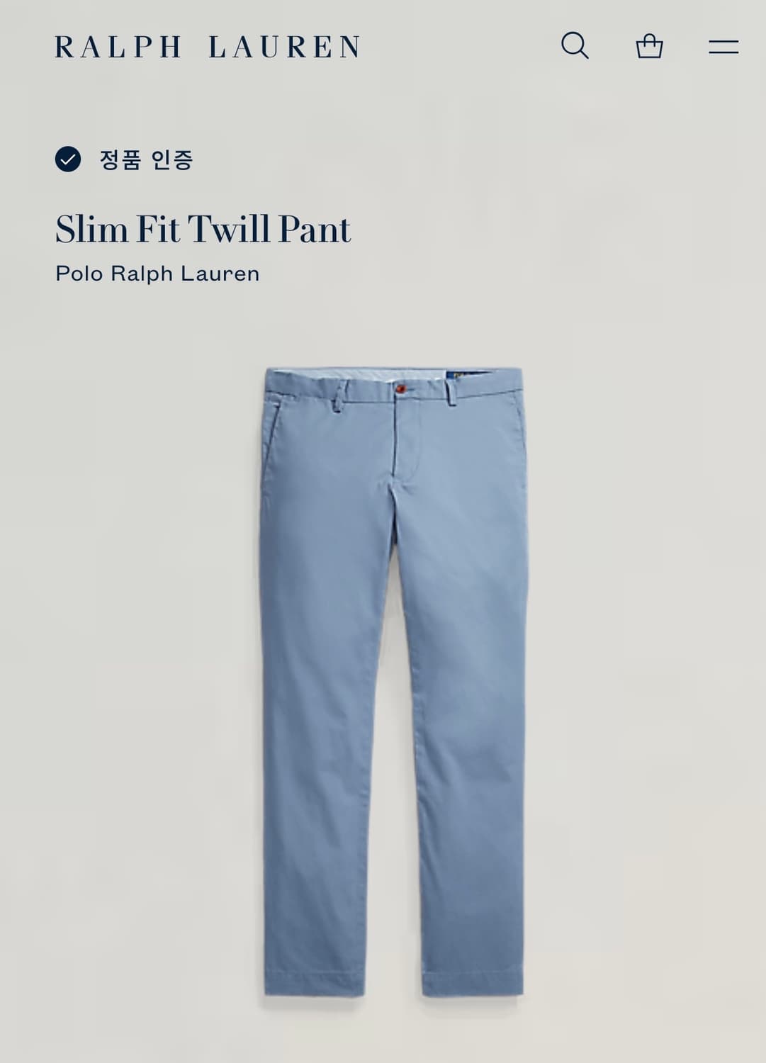 폴로 랄프로렌 Slim Fit Twill Pant 165/82A 상품이미지1