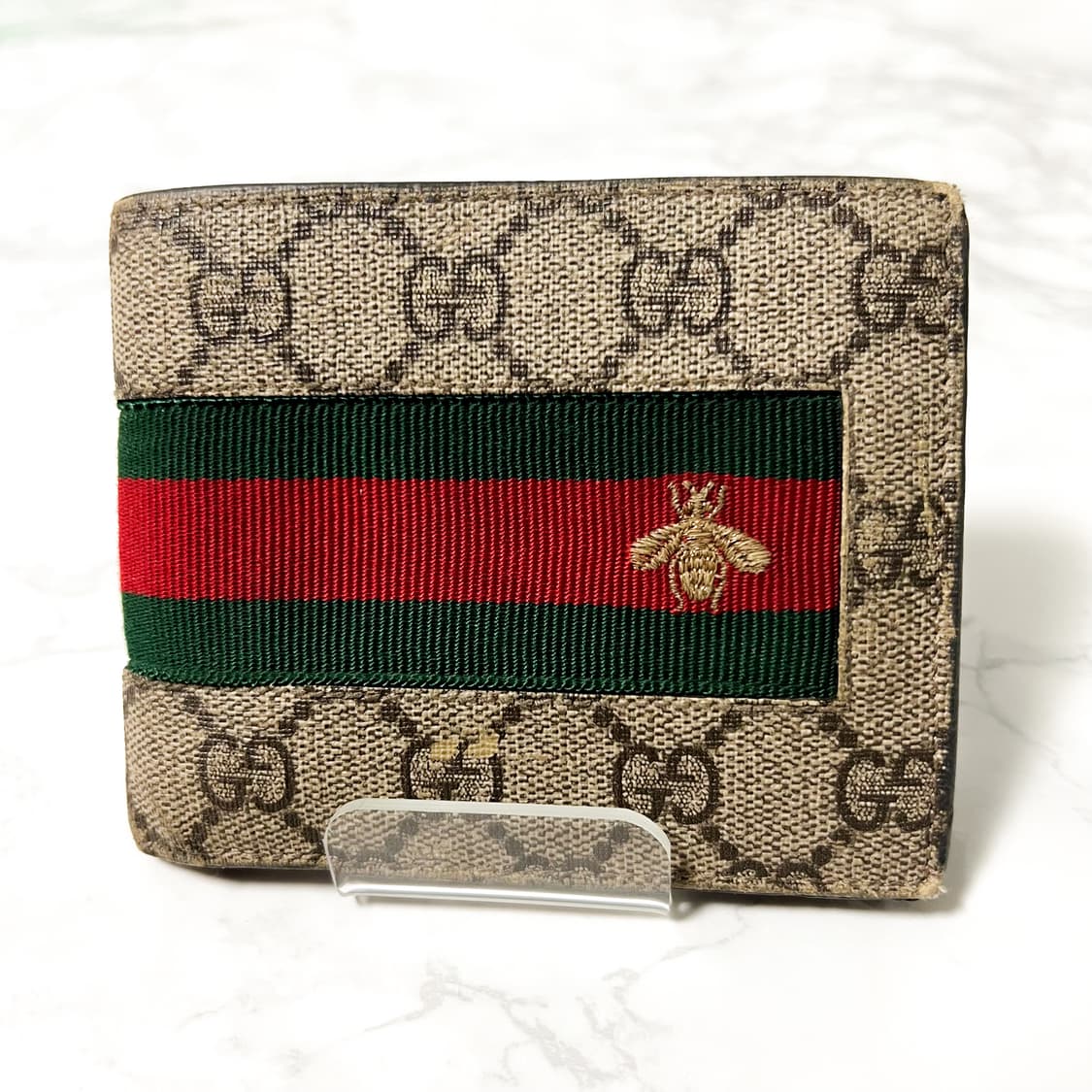 구찌 GG 웹 수프림 꿀벌 반지갑 상품이미지3