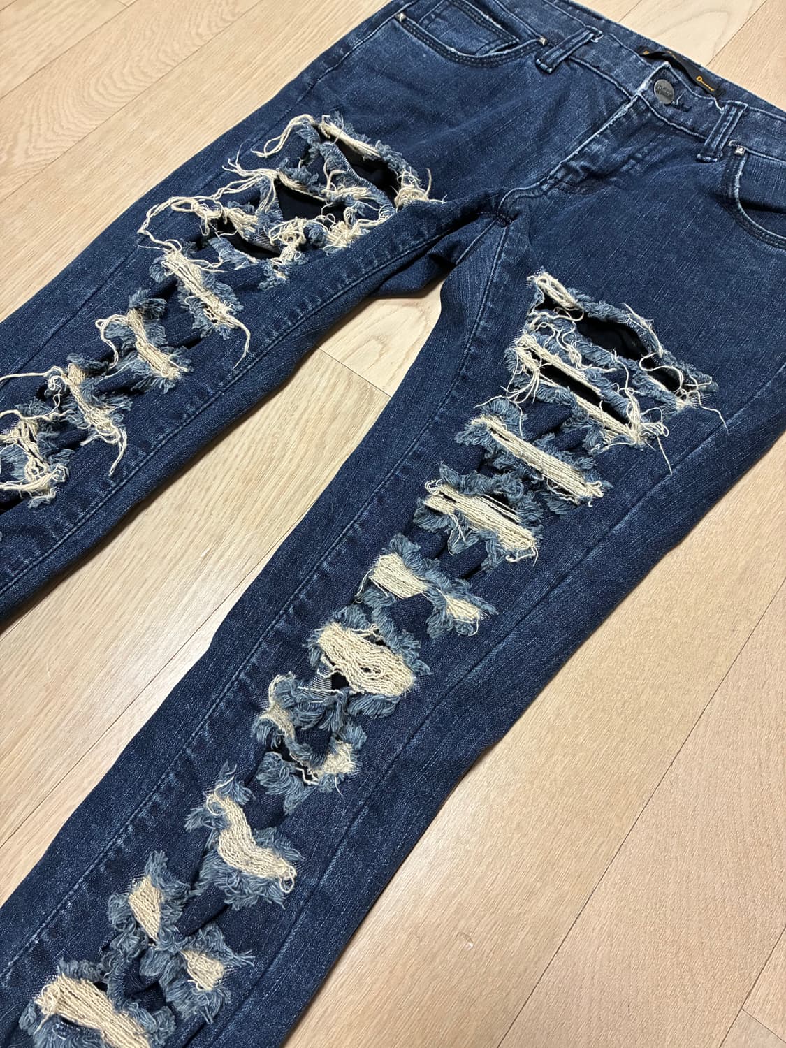 Selvage 디스트레스드 스키니진 펑크 락시크 상품이미지3