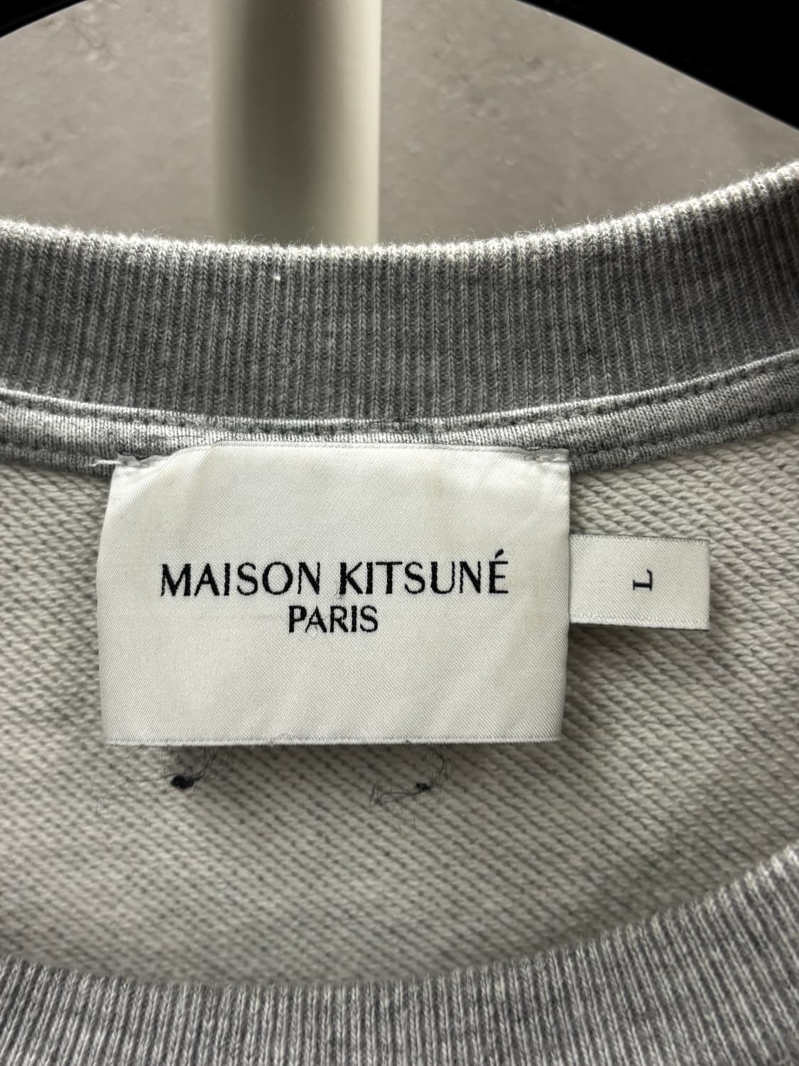 메종키츠네 폭스헤드 맨투맨 그레이 L 상품이미지4