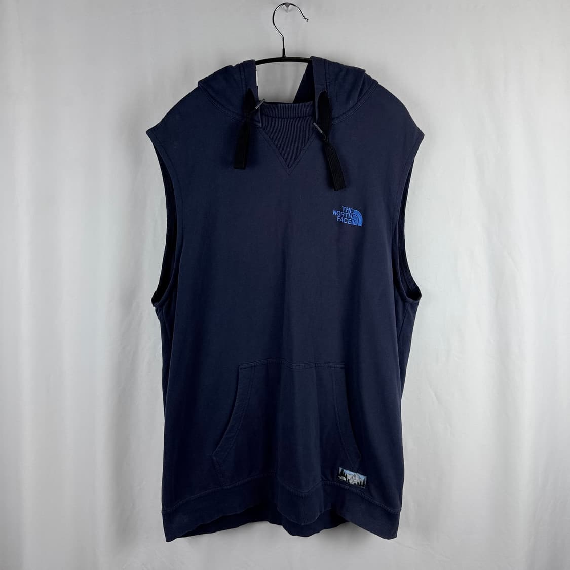 (M) 노스페이스 슬리브리스 후드 티 네이비 상품이미지2