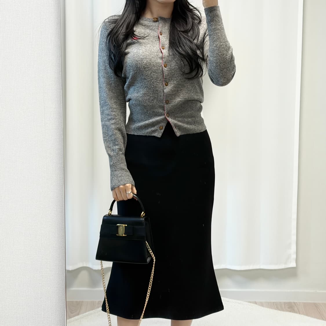 비비안웨스트우드 레드라벨 그레이 울 가디건 상품이미지8