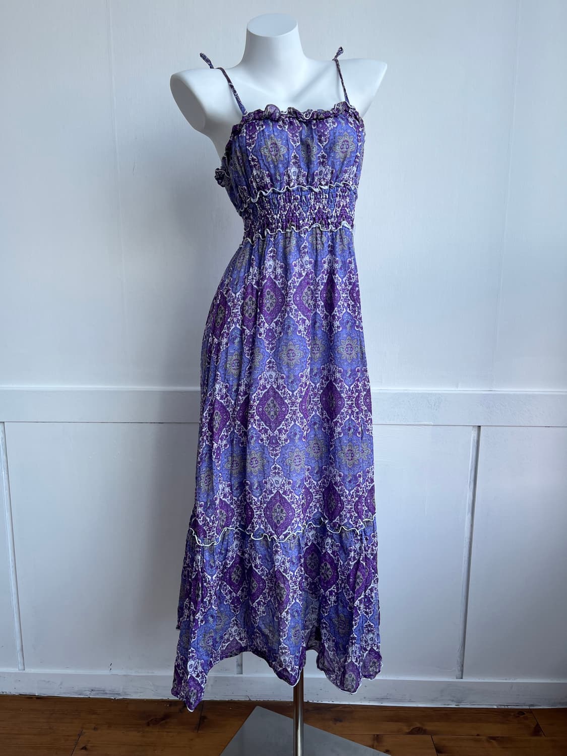 VENCE 바이올렛 에스닉 롱 원피스 상품이미지1