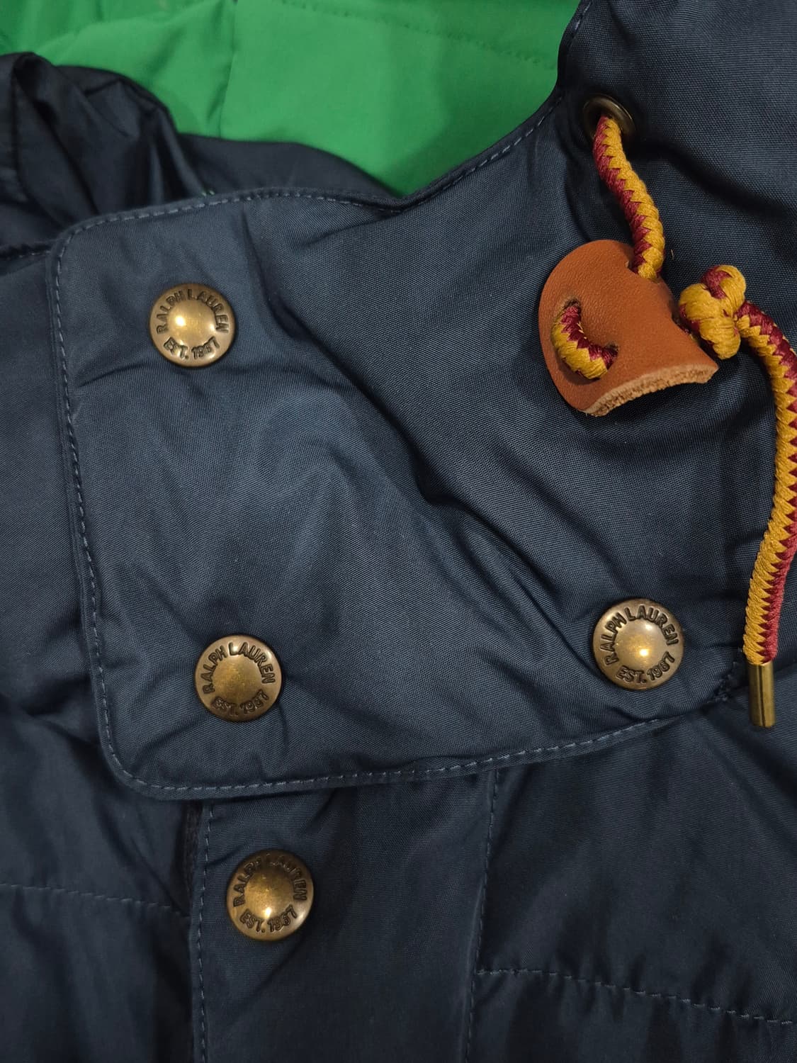 폴로랄프로렌 오리털 다운 베스트 패딩조끼 네이비 남성 90~95사이즈 상품이미지5