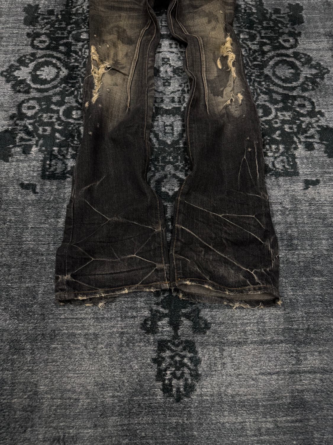 Luv maison 00s archive damaged denim pan 상품이미지5