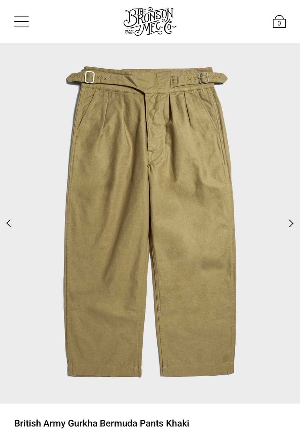 브론슨 구르카 버뮤다 밀리터리 치노팬츠 6(32-33) 상품이미지1