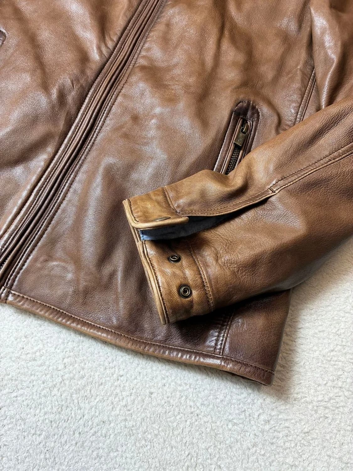 마시모두띠 Massimo Dutti 싱글 라이더 양가죽 자켓 PN6685 상품이미지4