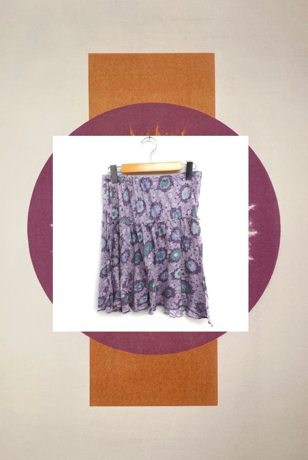 스나오 쿠와하라 퍼플 플라워 스커트 상품이미지1