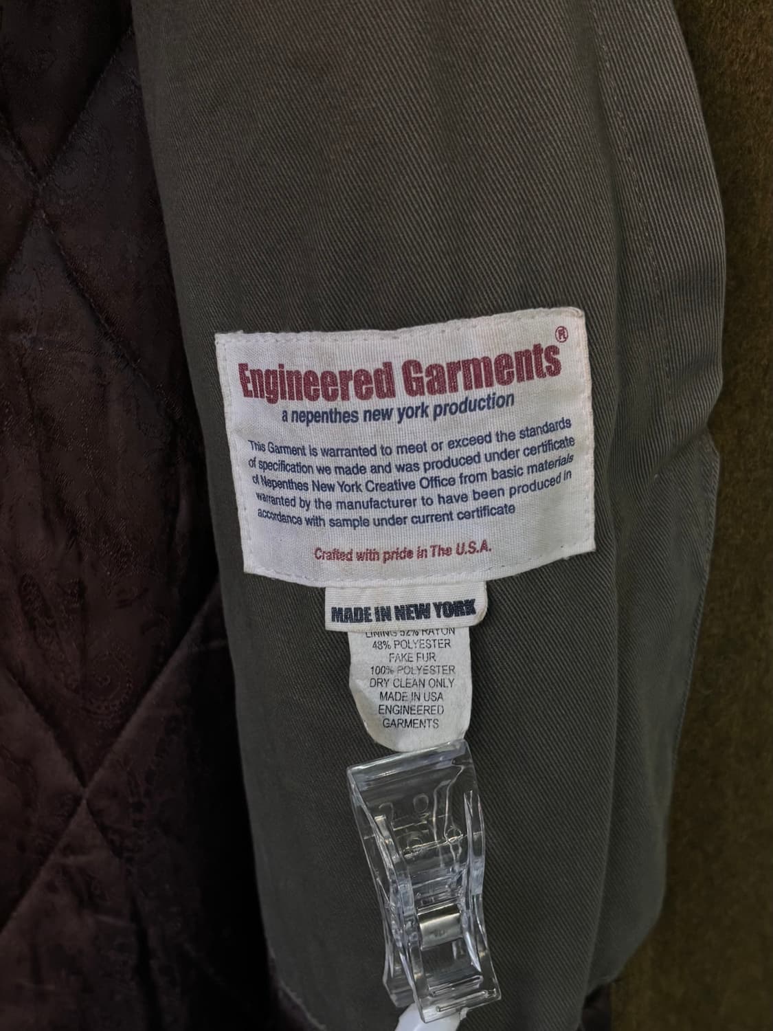 엔지니어드 가먼츠 올리브 울 매키노 코트 상품이미지10