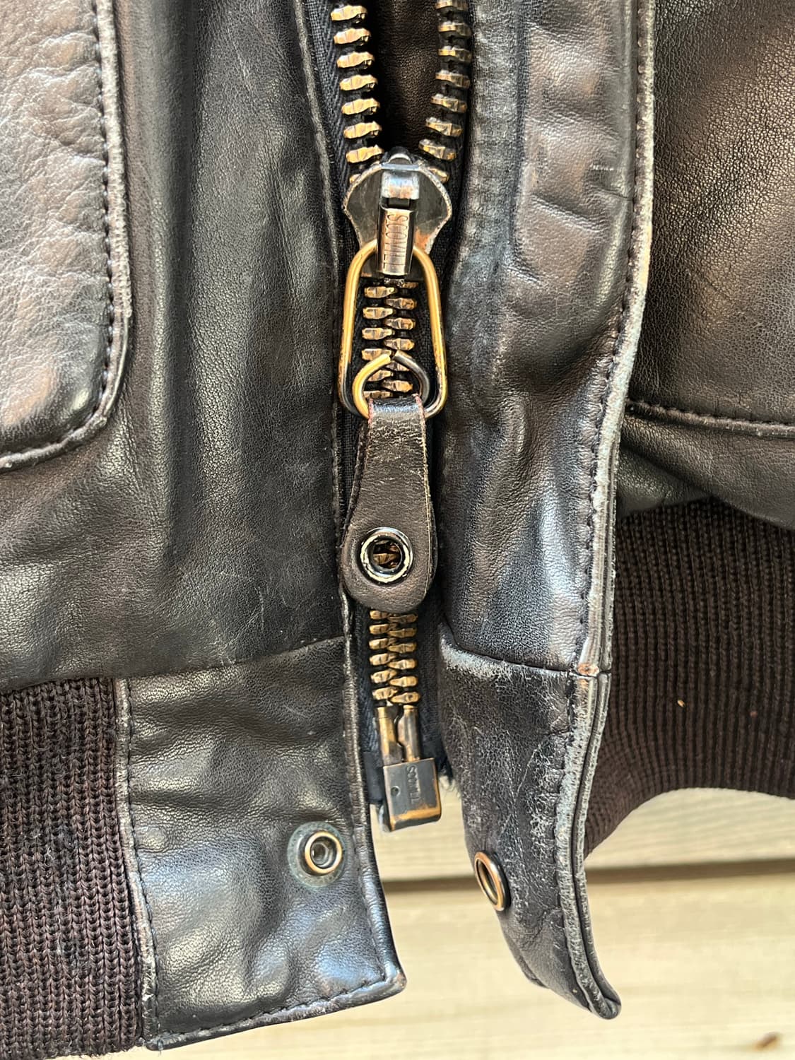 80s 바나나 리퍼블릭 A-2 플라이트 레더 봄버 자켓 상품이미지10