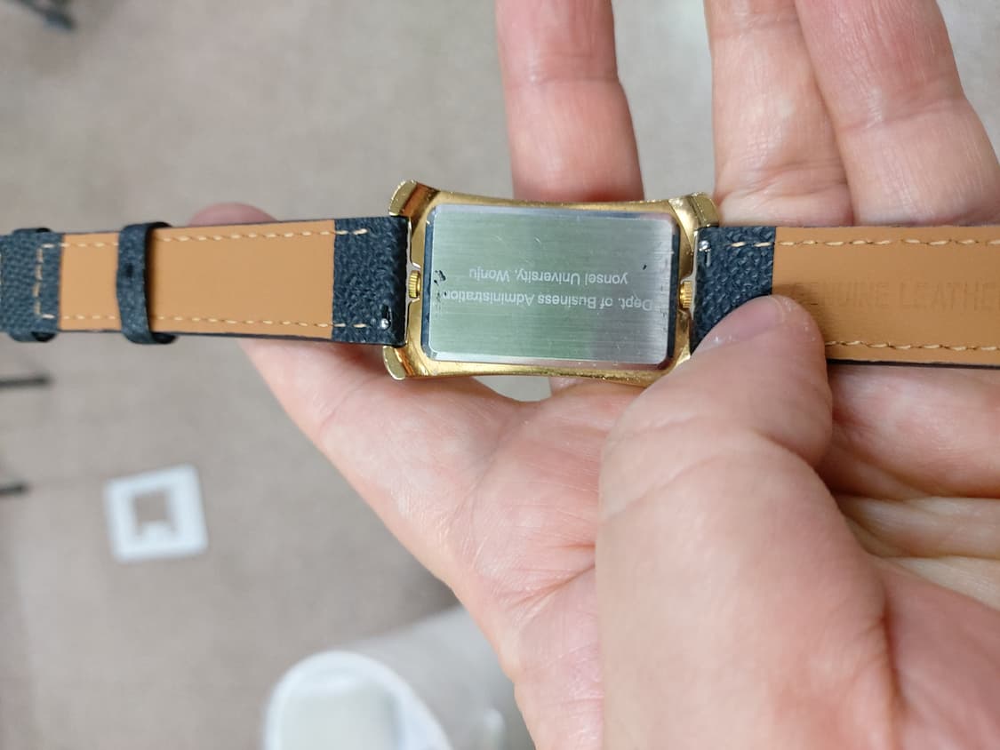 홈에서 제작된 듀얼 문페이즈 남성 가죽 시계 상품이미지3