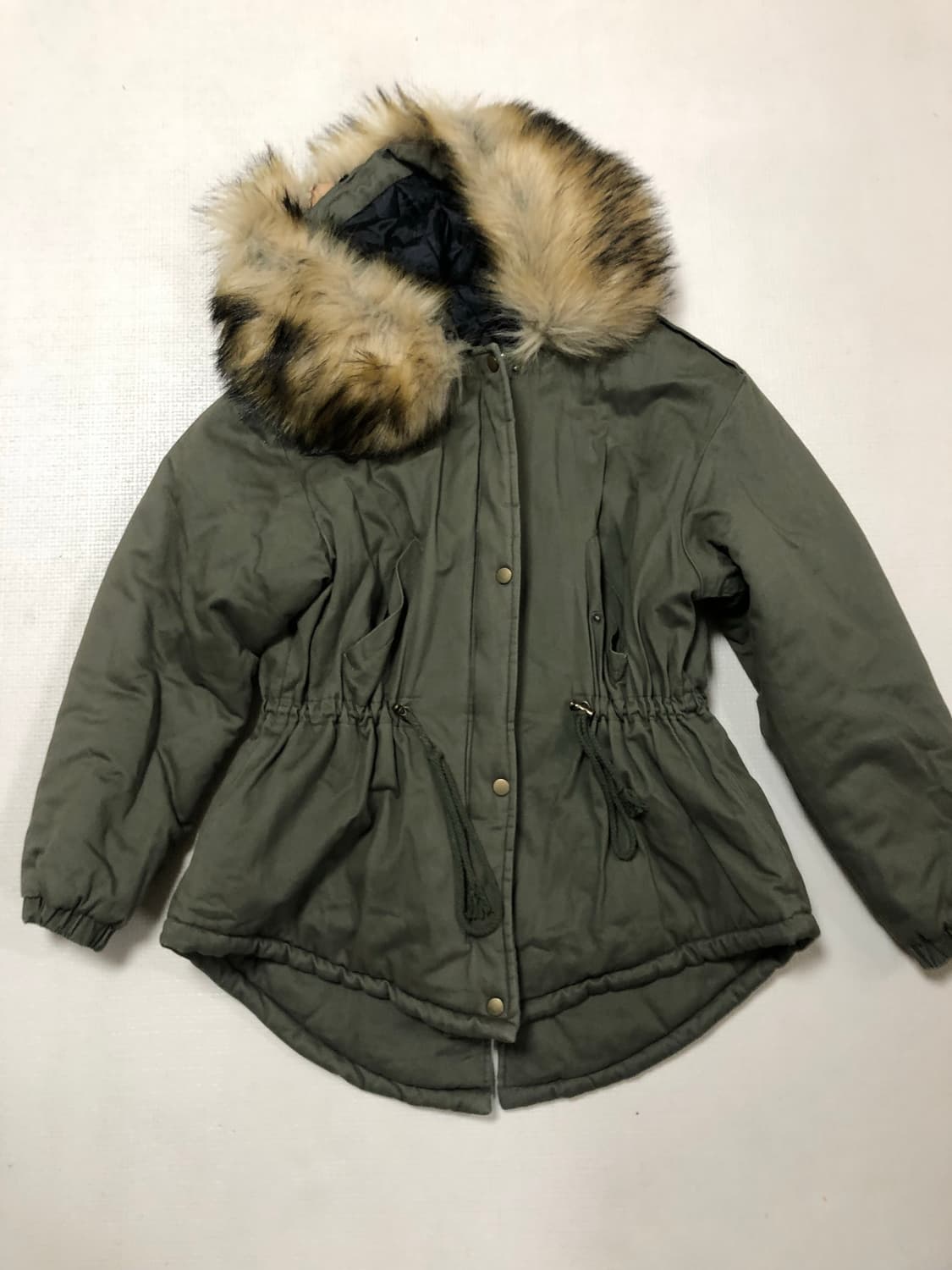 빈티지 카키 코튼 퍼 자켓 상품이미지7