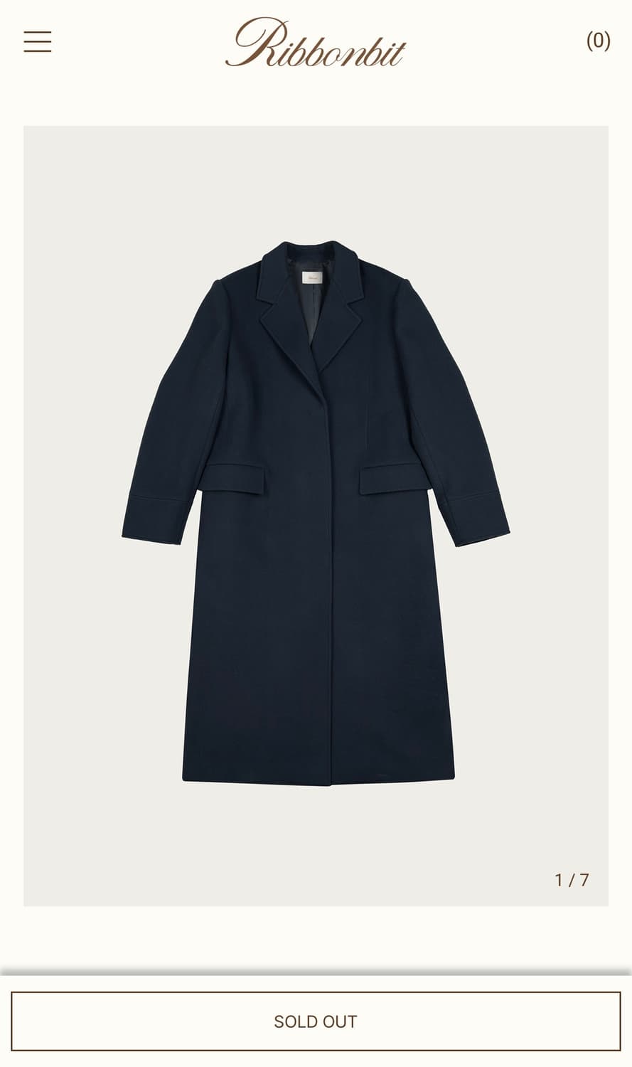 리본빛 Void Coat - Navy 상품이미지1