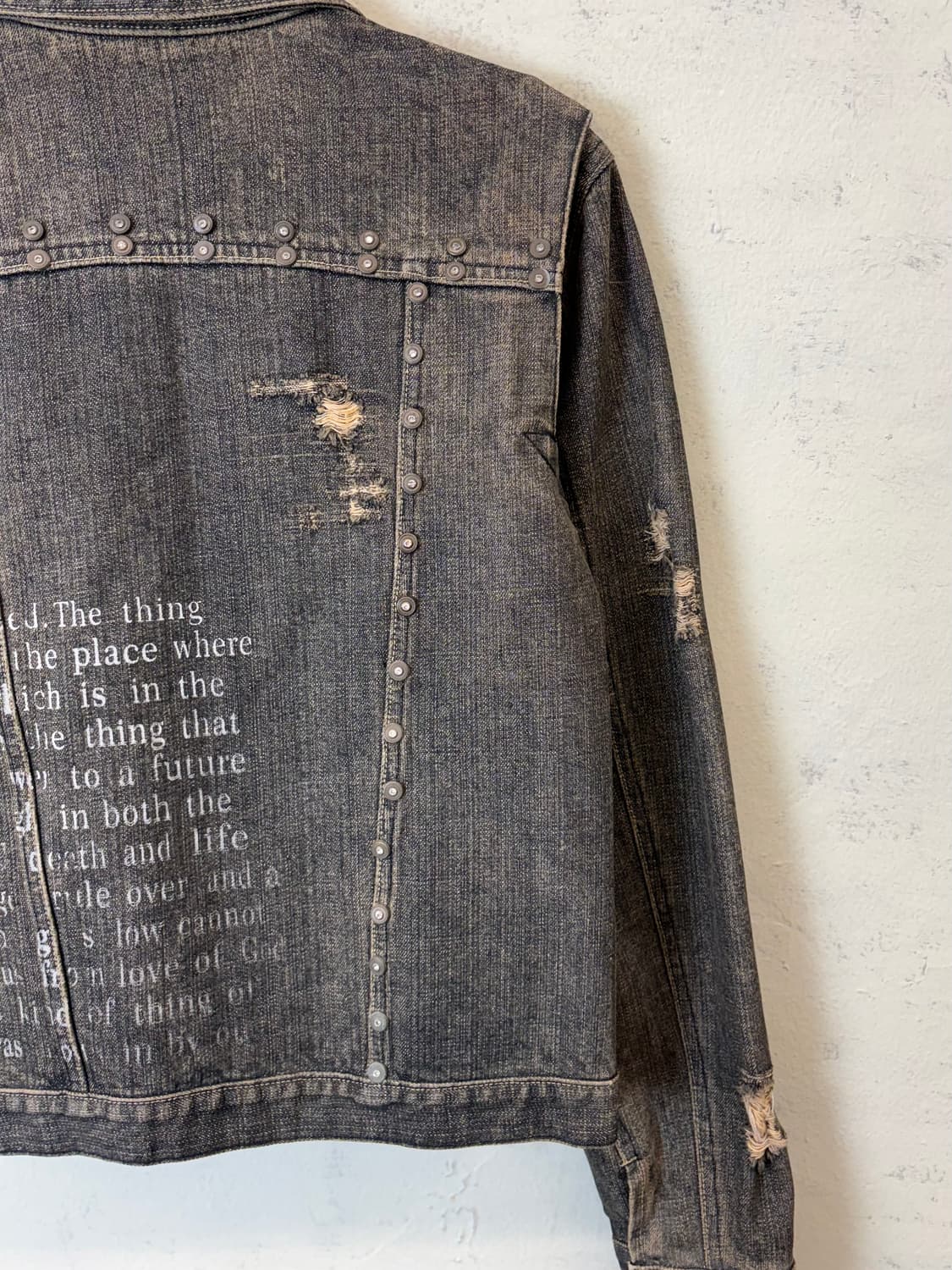 JPN 빈티지 레터링 큐빅 집업 데님 자켓 상품이미지6