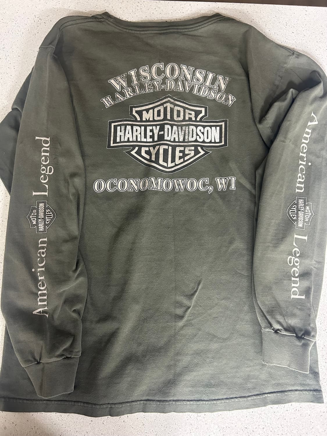 2002 Made in USA 빈티지 할리데이비슨 롱슬리브 L 상품이미지1