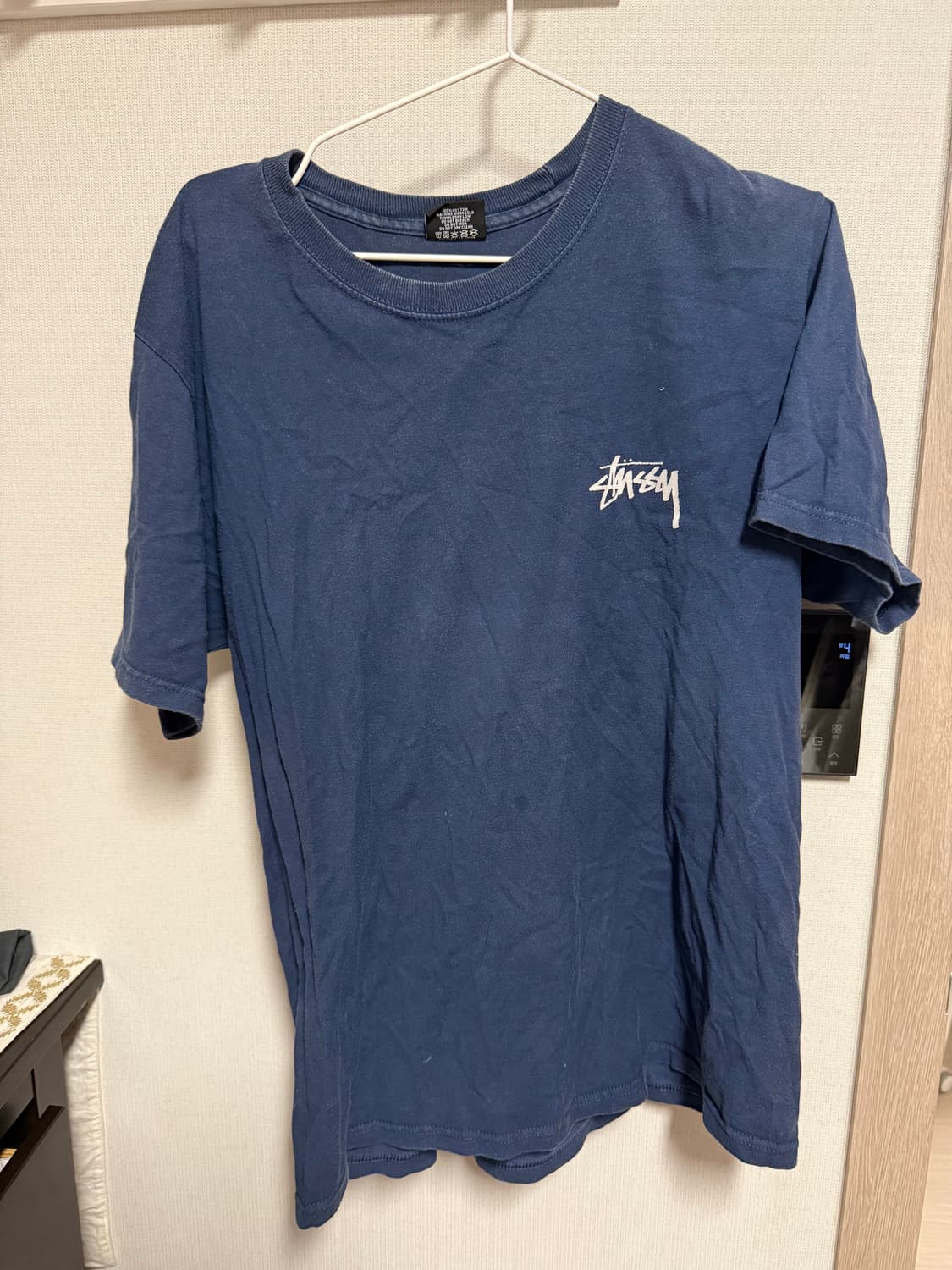 스투시 carp stock 피쉬 물고기 티셔츠 네이비 상품이미지3