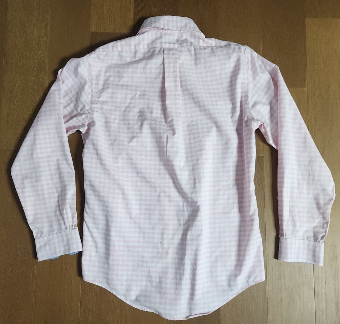 브룩스브라더스 핑크 깅엄 논아이론 리젠트핏 옥스포드셔츠(M) 상품이미지4