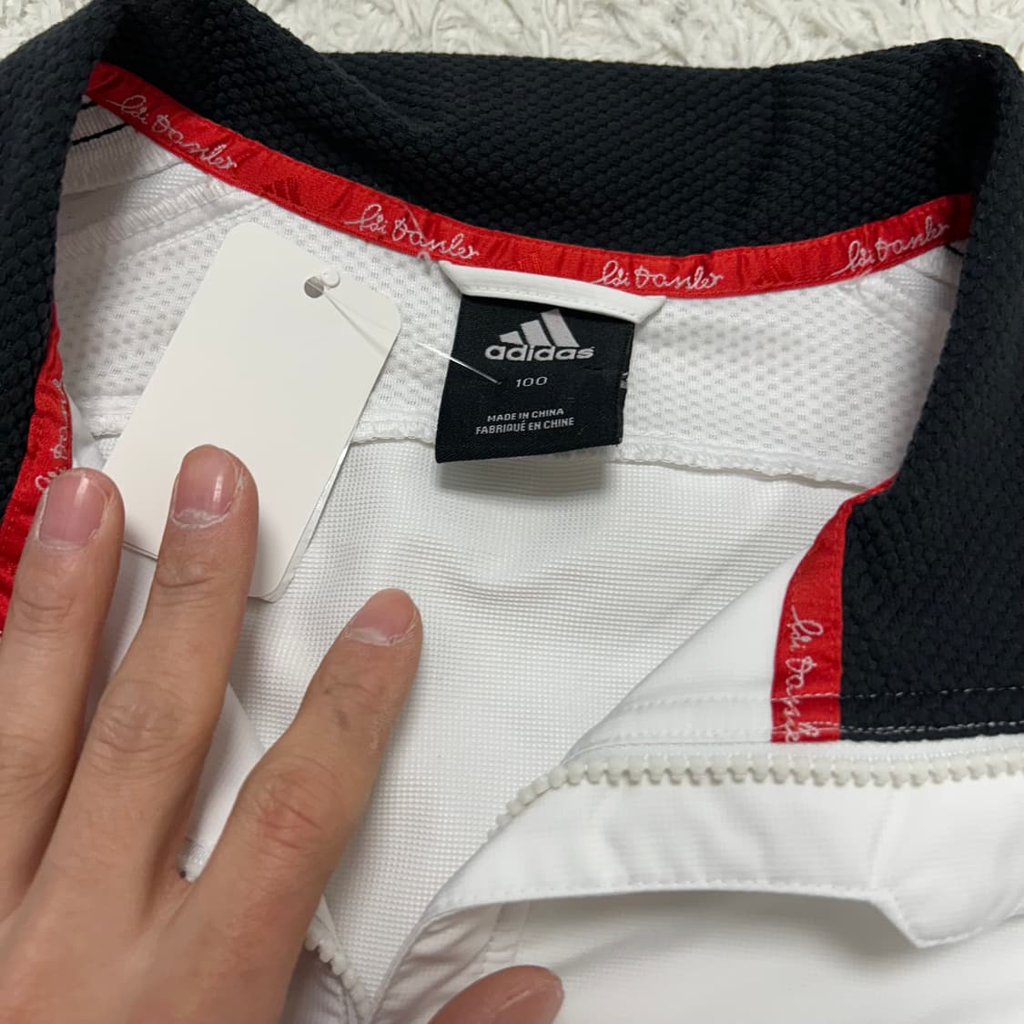 Adidas White Windbreaker (소매 벨크로 까짐)  상품이미지6