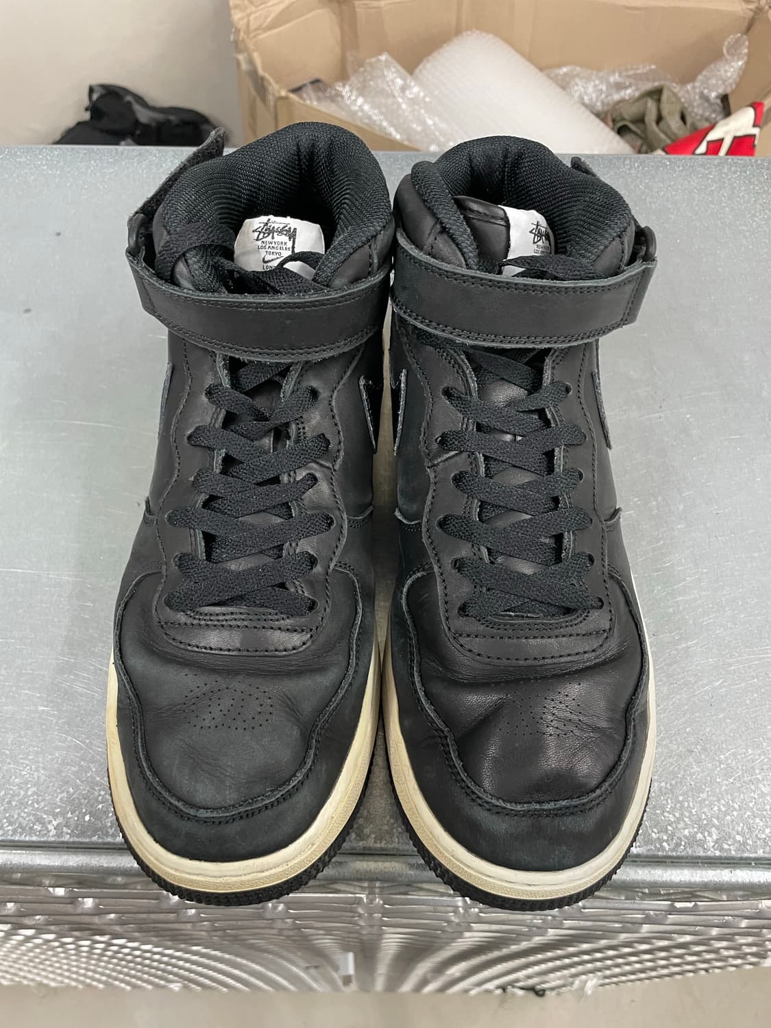 나이키 x 스투시 에어포스 1 미드 SP 블랙 280 (gr-4150) 상품이미지5