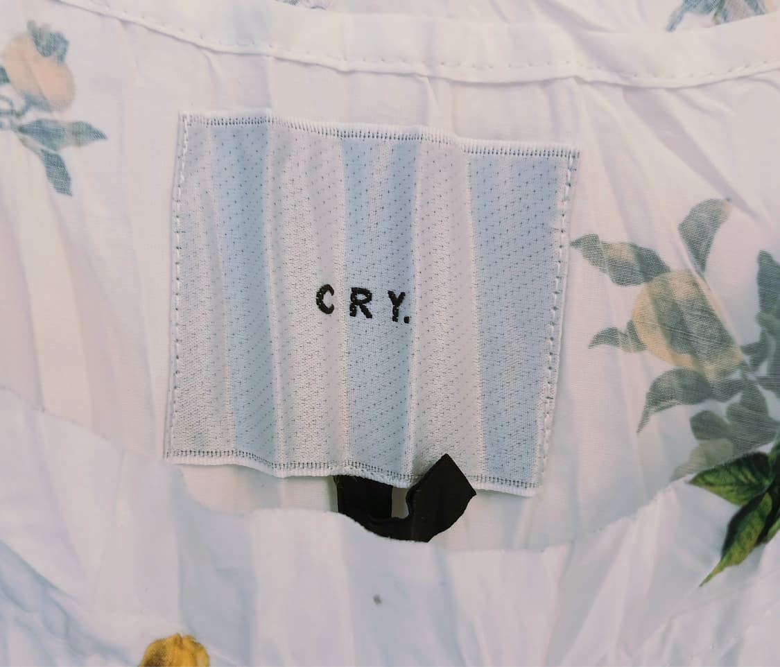 CRY 일본제 빈티지 레몬 프린트 주름 가공 민소매 상품이미지6