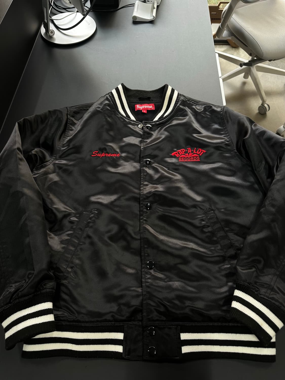 슈프림 x Rap-A-Lot 레코즈 새틴 클럽 바시티자켓  상품이미지4