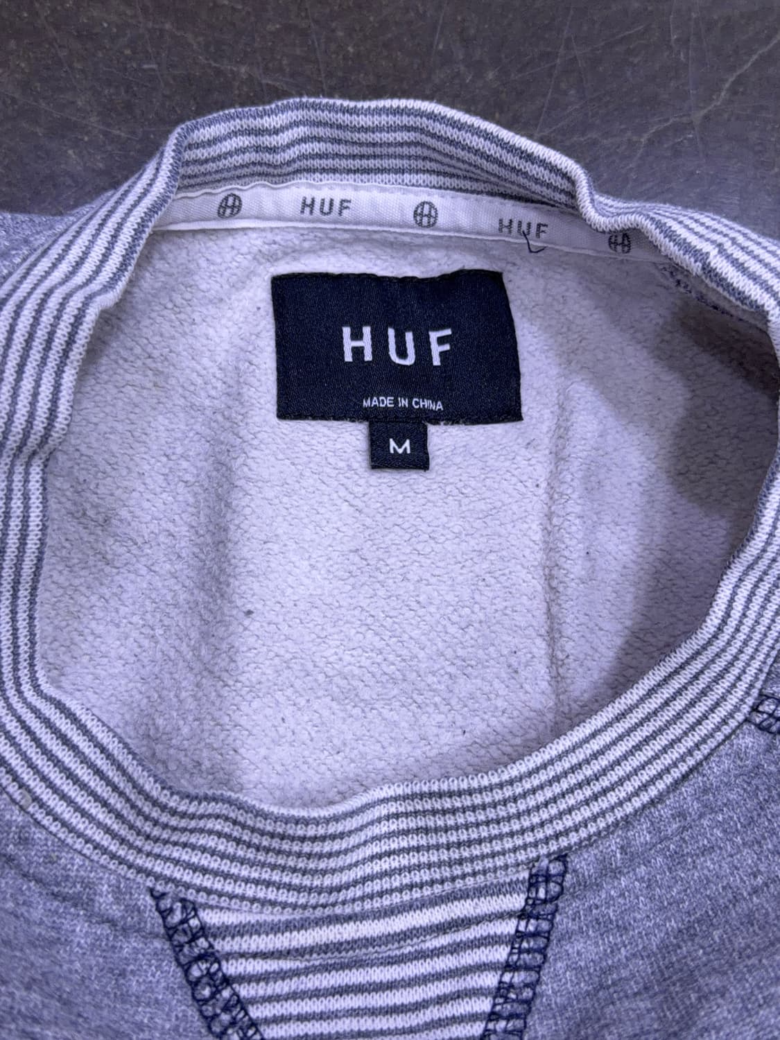 HUF 허프 10K 크루넥 스웻셔츠 맨투맨 티셔츠 그레이 M 상품이미지7