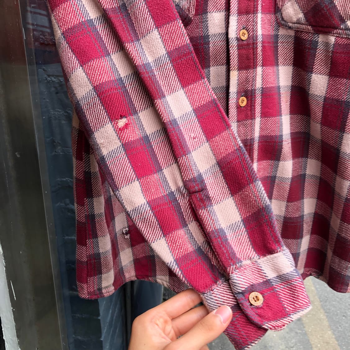 90s Big Mac flannel shirt-L 상품이미지4